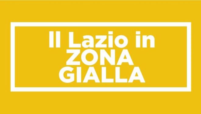 Dal 1° Febbraio il Lazio torna in Zona Gialla