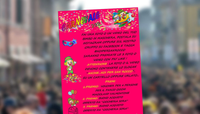 SORA – Carnevale 2021: l’iniziativa di “Noi per San Rocco”
