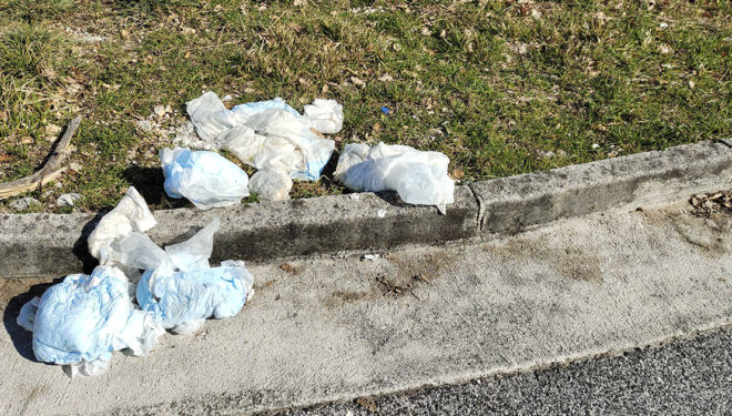 SORA – Pannoloni usati in strada vicino l’ospedale: la segnalazione
