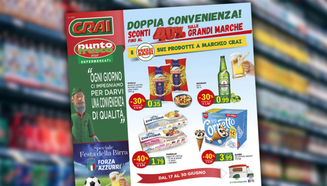 Punto Fresco: “Doppia convenienza, sconti fino al 40% sulle grandi marche”. Il nuovo volantino