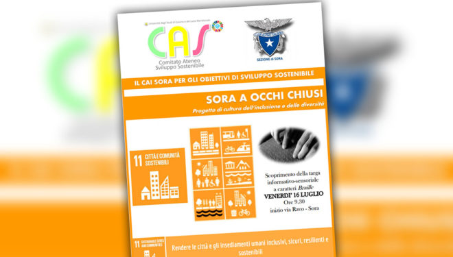 “SORA A OCCHI CHIUSI”: progetto di cultura dell’inclusione e delle diversità