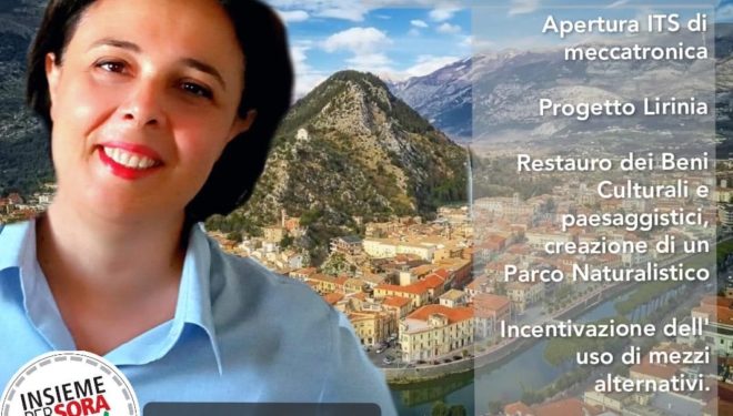 ELEZIONI SORA 2021 – Rosa Ricci a sostegno del candidato Sindaco Luca Di Stefano