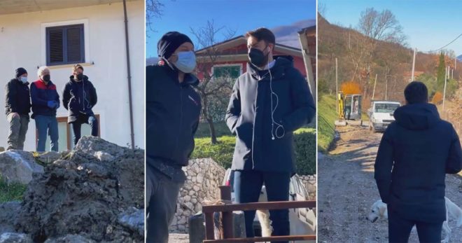 SORA – Ripristino strada Compre Alte: Di Stefano sul posto per verifica andamento lavori
