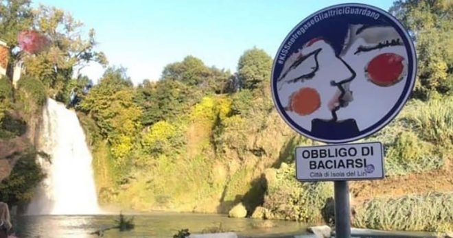 ISOLA DEL LIRI – Un Contest fotografico per San Valentino sotto la Cascata, con “Obbligo di Baciarsi”