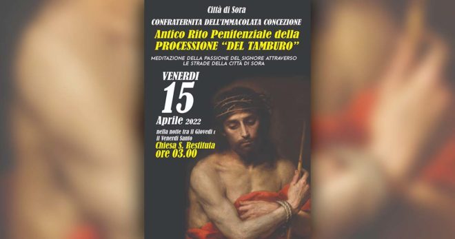 Sora: torna l’antico rito penitenziale della Processione del Tamburo