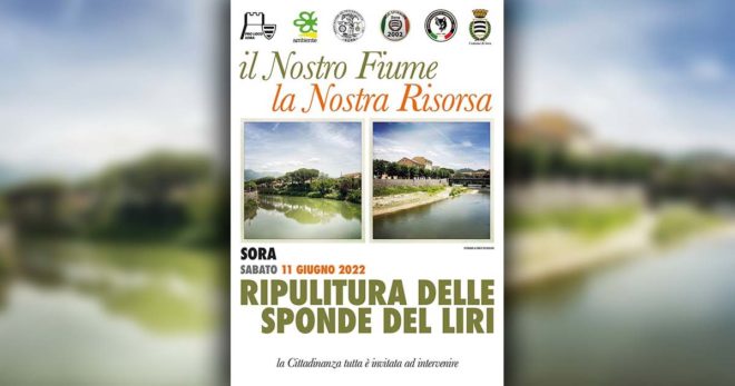 Sora, Sabato 11 Giugno ripulitura sponde Liri. Il Comune invita i cittadini a partecipare