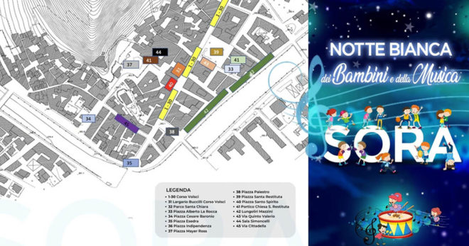 “Notte Bianca dei bambini e della musica”: oggi il grande evento nel centro di Sora