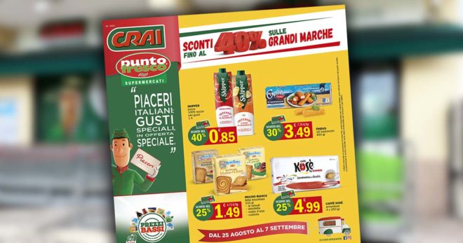 Punto Fresco: sconti fino al 40% sulle grandi marche. Il nuovo volantino