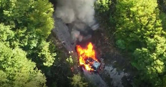 Sora: fuoristrada prende fuoco. Paura a San Leonardo