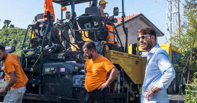 Sora, nuovo asfalto in Via Cocorbito, Di Stefano: «Impegno mantenuto»