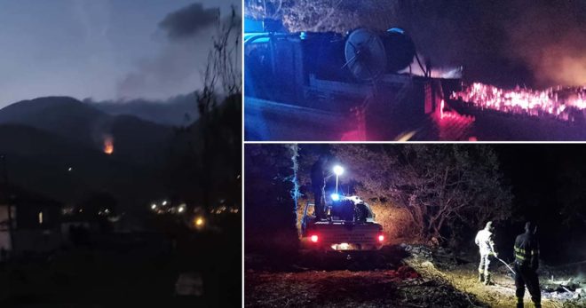 Sora, fiamme all’Annunziata: l’intervento dei Vigili del Fuoco e della Protezione Civile