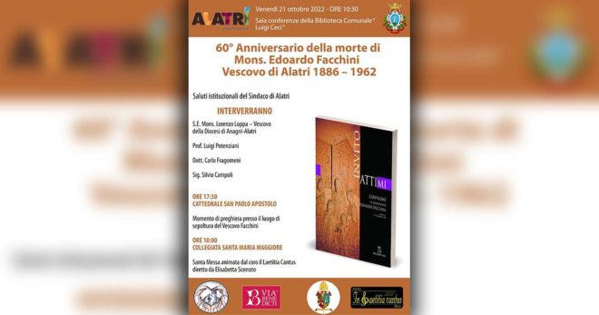 60° anniversario morte Edoardo Facchini: Alatri lo ha ricordato con grandissimo affetto