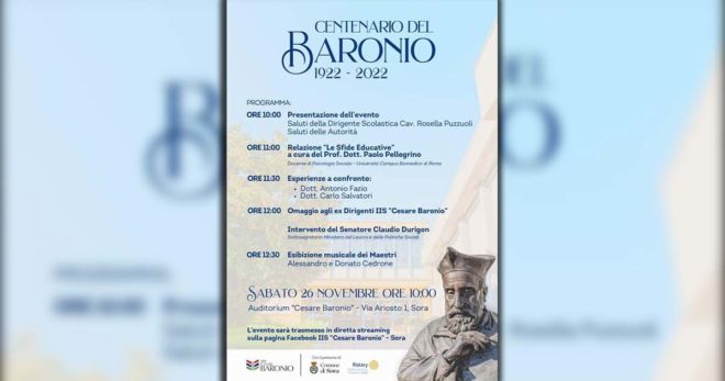 Sora – Cento anni del “Baronio”, un secolo di storia