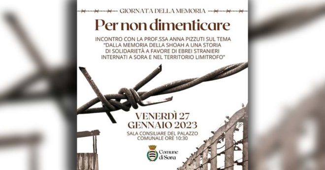 Sora: Giornata della Memoria 2023, tutto pronto per le celebrazioni