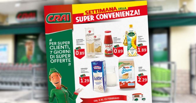 CRAI: “Settimana della Super Convenienza”. Il nuovo volantino con tutte le offerte