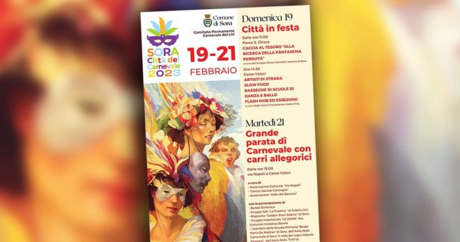 Sora: Carnevale del Liri 2023, il programma completo