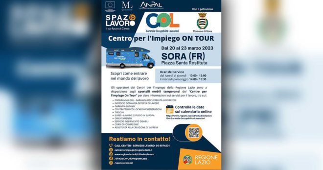 Sora: arriva il camper del “Centro per l’Impiego”