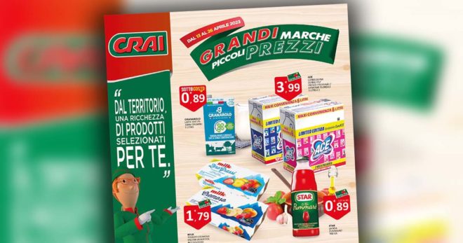 CRAI: “Grandi marche, piccoli prezzi”. Il nuovo volantino