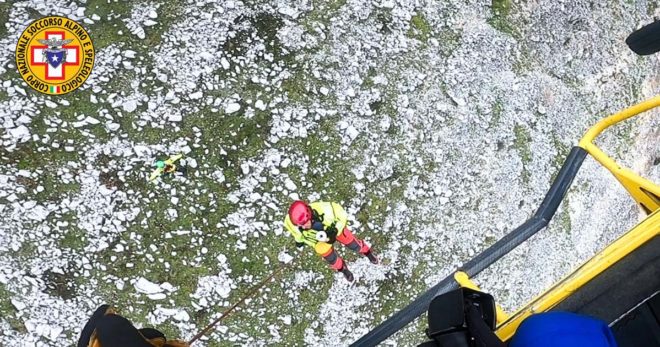 Infortunio in montagna: 32enne elitrasportato