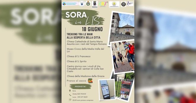 Sora in Lis: il 18 Giugno trekking urbano alla scoperta delle bellezze della città