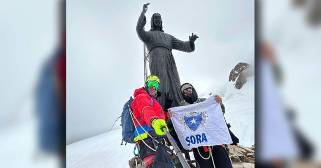 CAI Sora: i soci Marco D’Amico e Lorenzo Longo raggiugono il Cristo delle Vette Balmenhorn