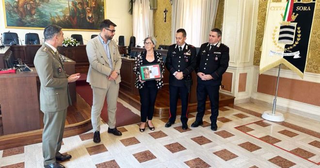 Sora: cerimonia oggi in Comune, riconsegnata medaglietta militare di un ex-combattente
