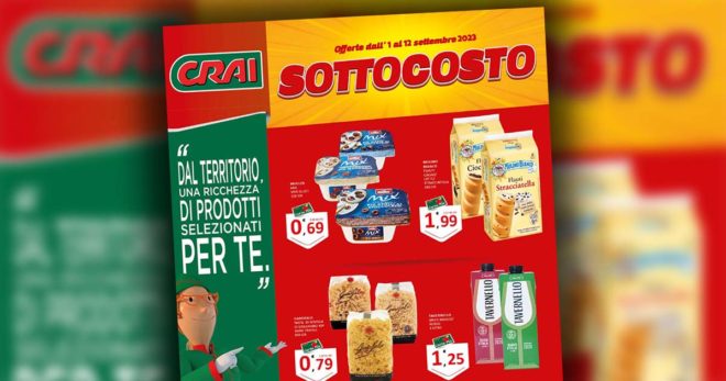 CRAI “SOTTOCOSTO”: tanti prodotti in promo fino al 12 Settembre. Il volantino