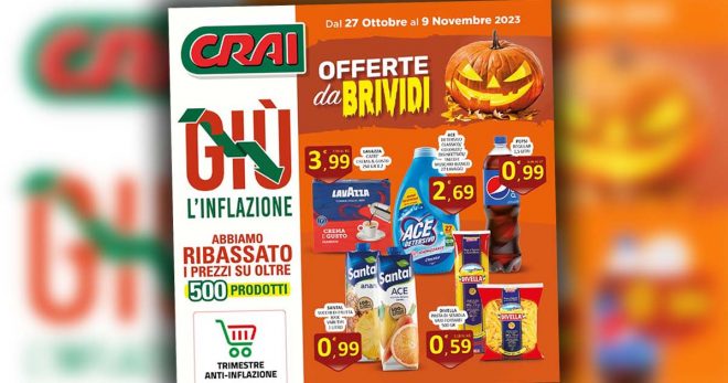 CRAI: prezzi ribassati su 500 prodotti. Il nuovo volantino