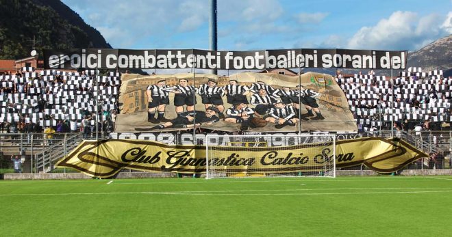 Sora-Campobasso: la splendida coreografia bianconera fa il pieno di “like”