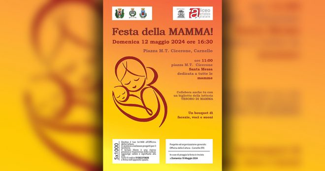 Carnello: Domenica 12 maggio “Festa della Mamma” in Piazza Cicerone