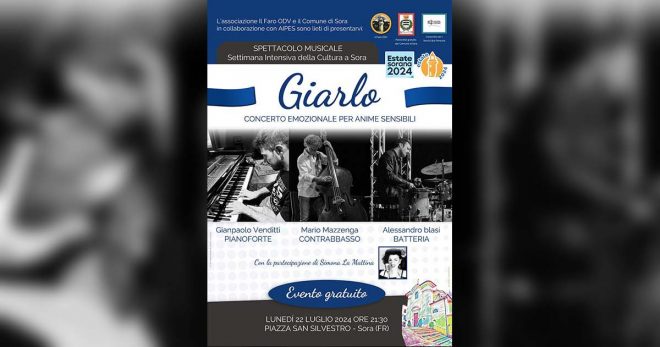 Festival “Un concentrato di cultura”: questa sera “concerto emozionale” nel cuore di Sora