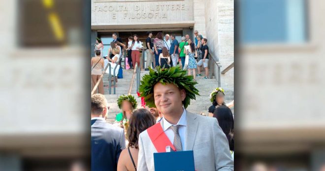 Federico Paradisi neolaureato in Lettere Classiche: congratulazioni!