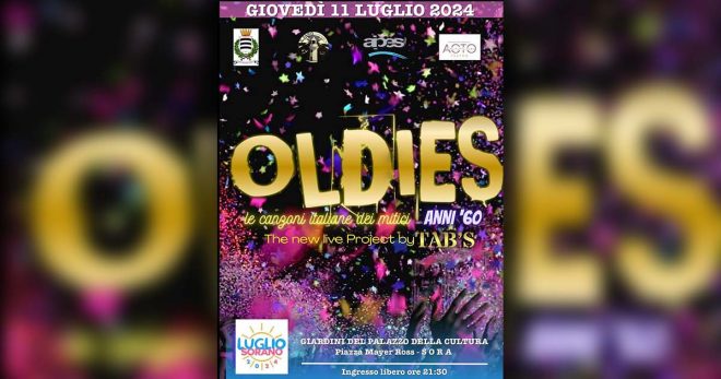 “Oldies, le canzoni italiane dei mitici Anni ’60”: questa sera a Sora