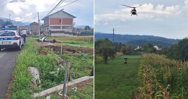 Sora: auto fuori strada, intervento dell’eliambulanza