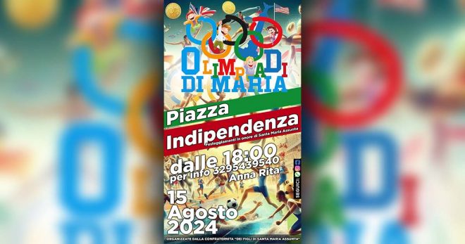 Sora, Festeggiamenti Assunta: oggi in piazza Indipendenza le “Olimpiadi di Maria”