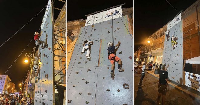 Sora, Notte bianca dello Sport: grande successo per l’arrampicata del CAI