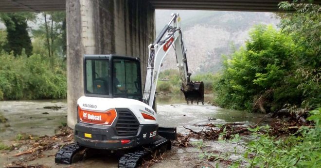 Intervento del Consorzio di Bonifica “Conca di Sora” sotto il ponte di via Salceto