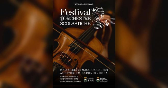 Sora, “Festival delle Orchestre Scolastiche”, tutto pronto per la seconda edizione