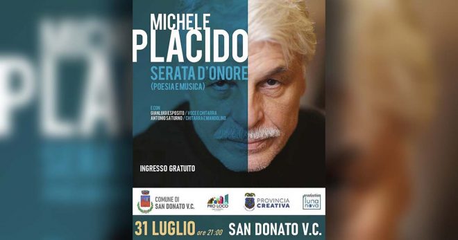 Michele Placido questa sera a San Donato Val di Comino per una serata tra cinema e teatro