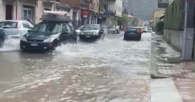 Forte temporale su Sora: allagamenti e disagi