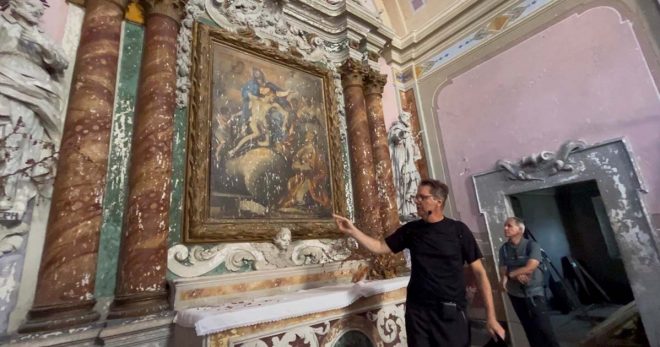 Una tela attribuita a Paolo De Majo scoperta nella chiesa della Pietà a Posta Fibreno