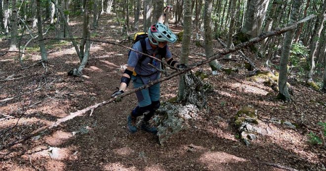 Monte Tarino, rami sui sentieri per ostacolare ciclisti: la denuncia del Cai Sora BikerSorani