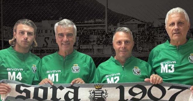 Sora calcio, presentato lo staff tecnico che affiancherà mister Giacomarro