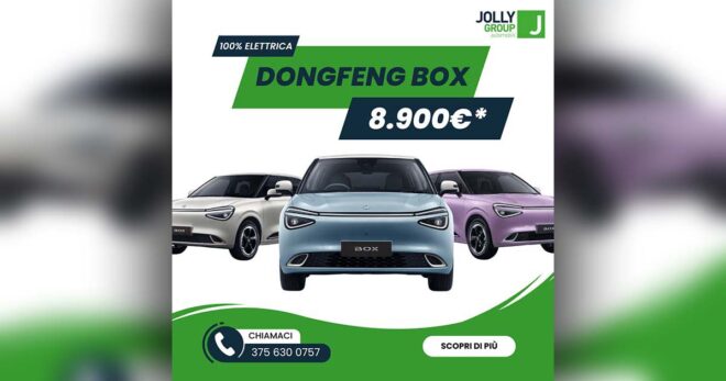 Ecoincentivi 2025: Dongfeng Box elettrica da 8.900 euro da Jolly Auto