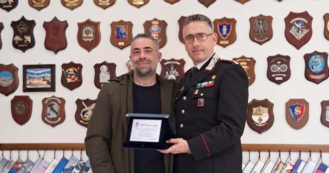 La Pirotecnica Mattei di Castelliri premiata dai Carabinieri per lo spettacolo del 211° anniversario dell’Arma