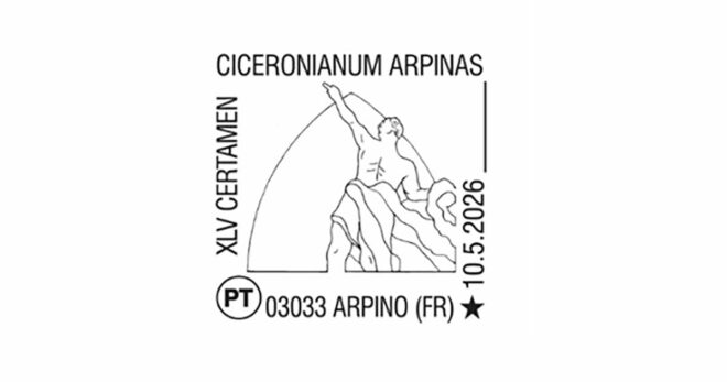 Arpino, annullo filatelico speciale di Poste Italiane per la 45ª edizione del Certamen Ciceronianum Arpinas