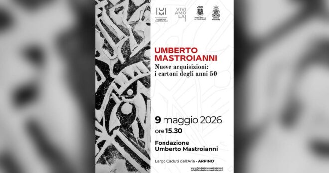 Arpino, oggi al Castello Ladislao l’inaugurazione della mostra sui cartoni degli anni ’50 di Umberto Mastroianni