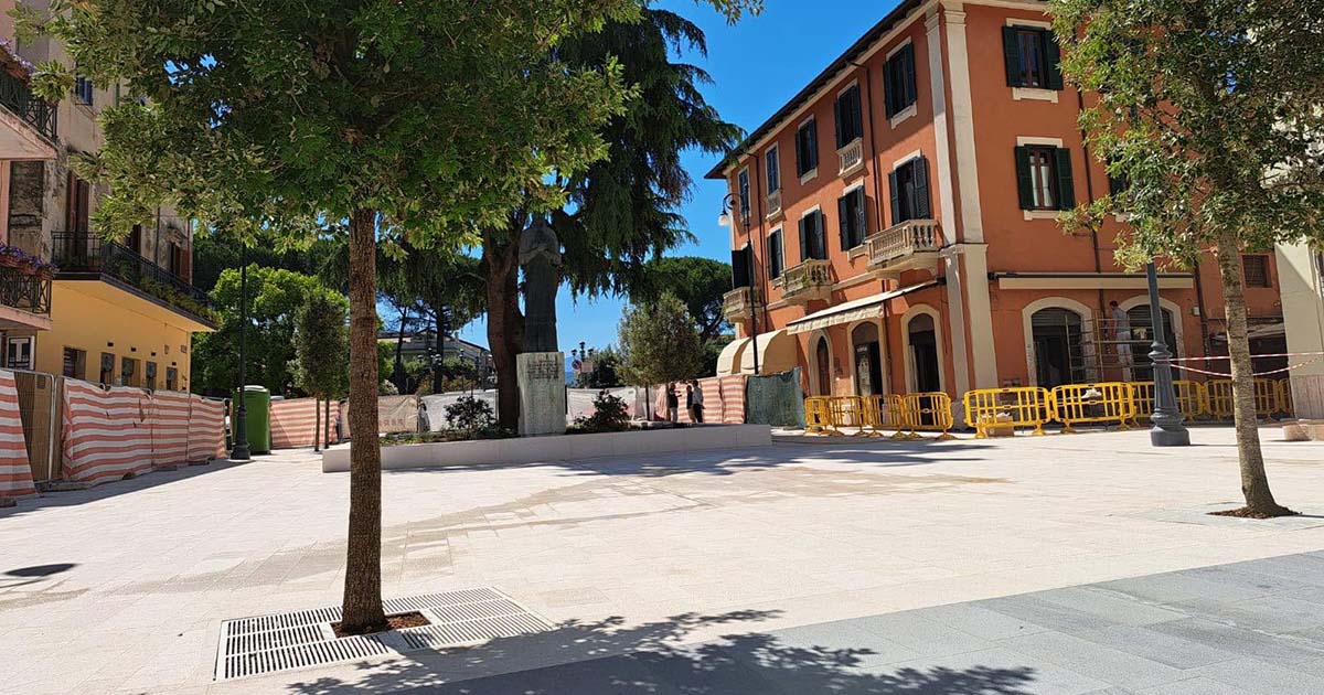 Sora, riapre piazza Palestro: stasera l’inaugurazione del nuovo volto della piazza
