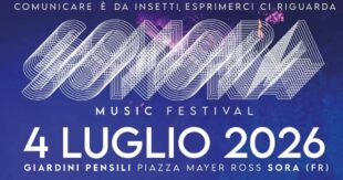 Sora: “Sonora Music Festival” 5a edizione, il 4 luglio ai Giardini pensili di Piazza Mayer Ross