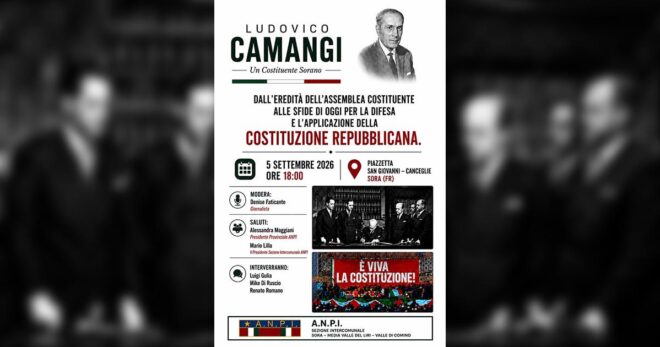 Sora, a 80 anni dalla Costituente un convegno ricorda Ludovico Camangi